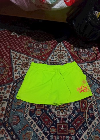Renkli Bağlamalı Mini Şort