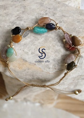 7 cakra dogaltas Makrome Bileklik - Görsel 4