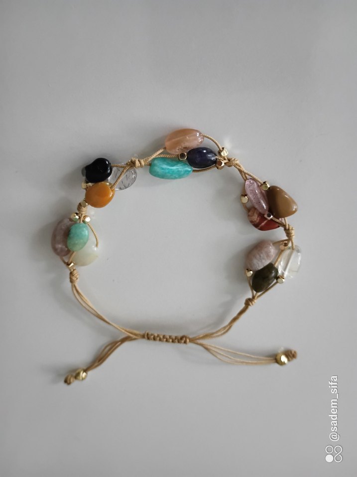 7 cakra dogaltas Makrome Bileklik - Görsel 2