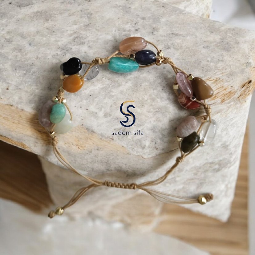 7 cakra dogaltas Makrome Bileklik - Görsel 4