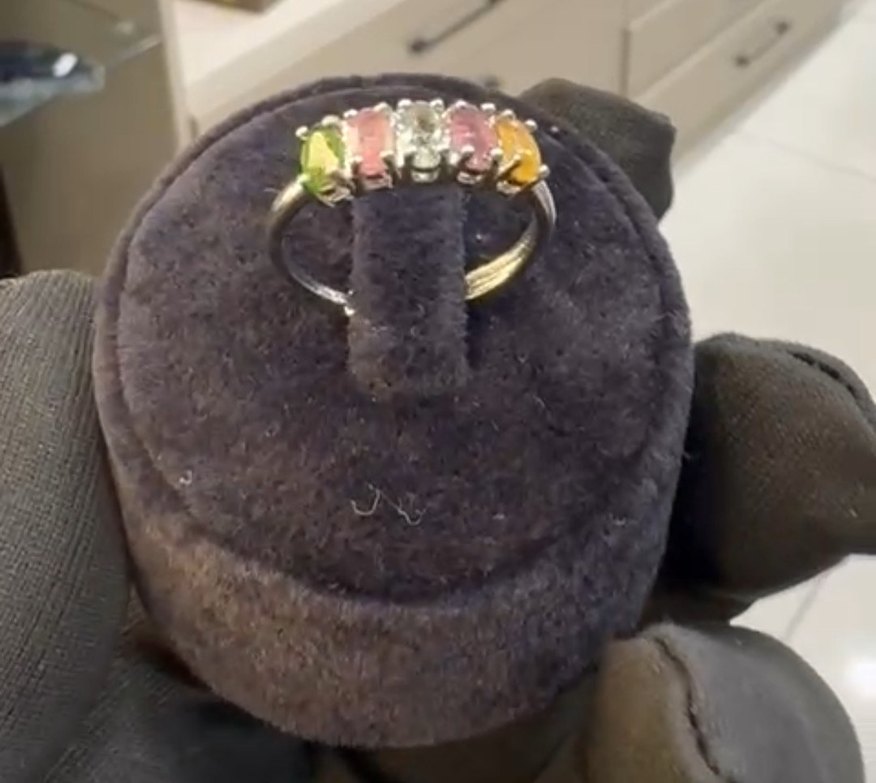 Turmalin Celik Yüzük - Görsel 2