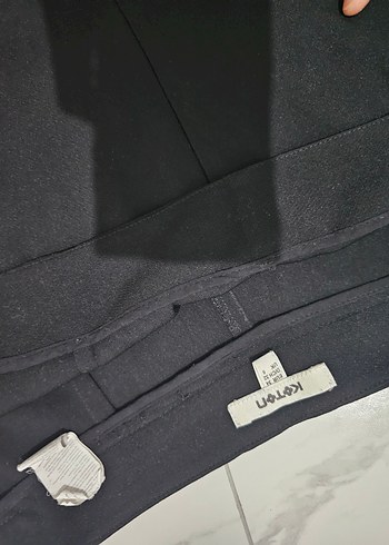 Kadın Siyah Midi Kumaş Pantolon - Görsel 3