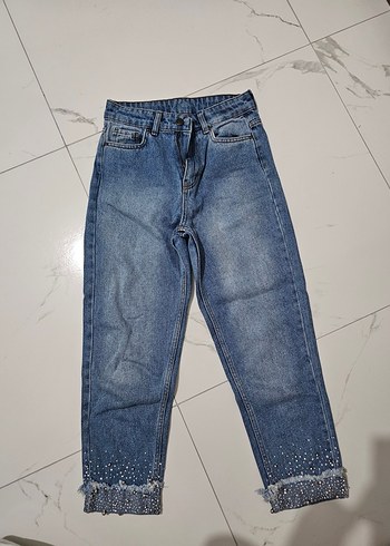 taşlı kadın Kot Pantolon - Görsel 4