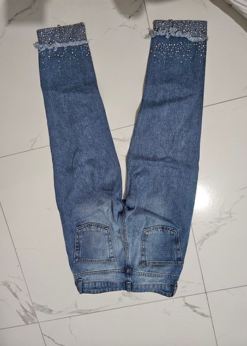 taşlı kadın Kot Pantolon - Görsel 2