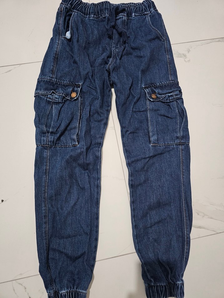 Kadın Lacivert Salaş Midi Kot Pantolon - Görsel 2