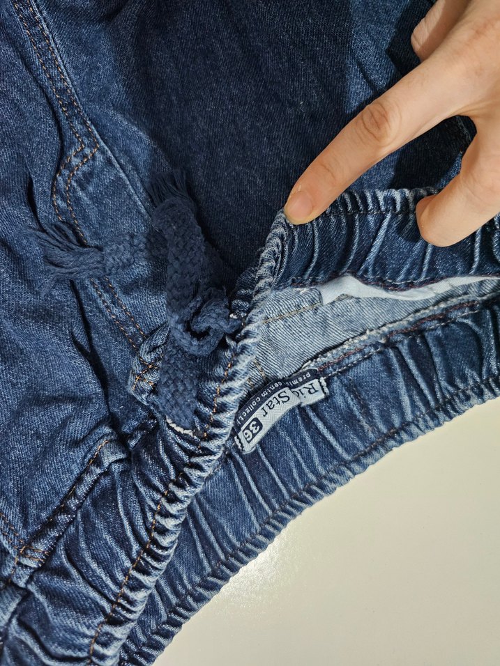 Kadın Lacivert Salaş Midi Kot Pantolon - Görsel 4