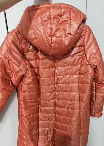 kadın uzun şişme mont - Görsel 3