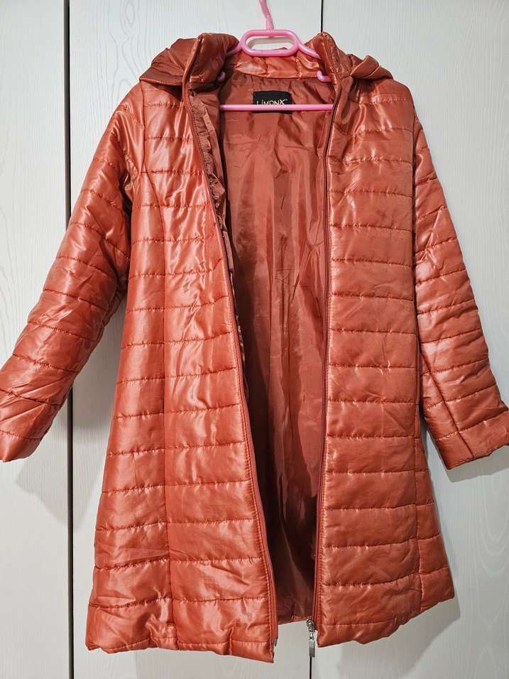 kadın uzun şişme mont - Görsel 2