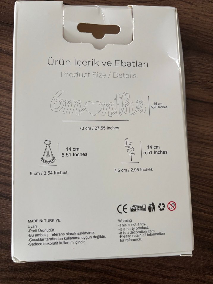 Pembe Pastel 1/2 Yaş Parti Seti - Görsel 2