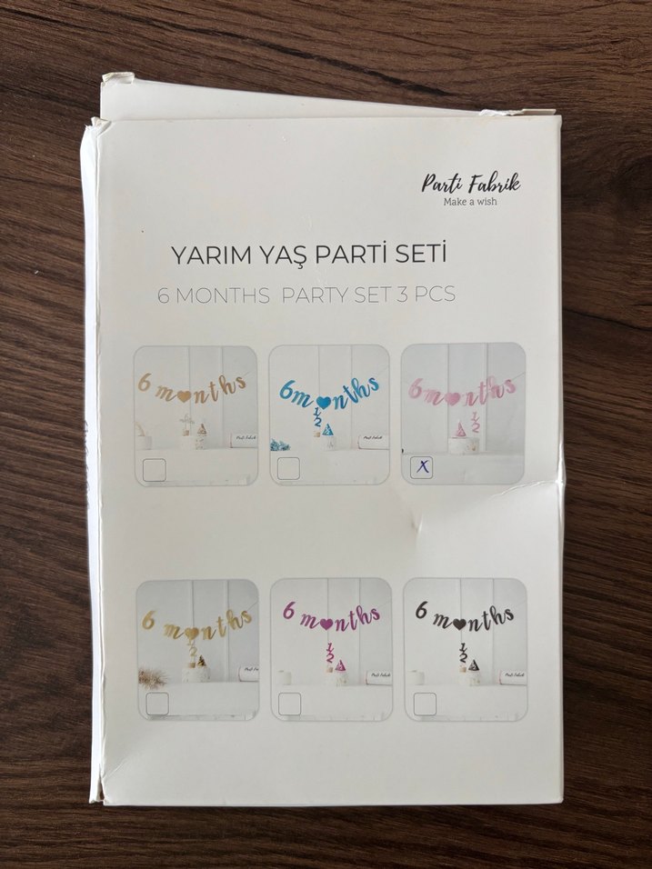 Pembe Pastel 1/2 Yaş Parti Seti - Görsel 3
