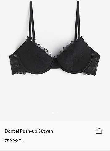 H&M dantel push up sütyen 85C