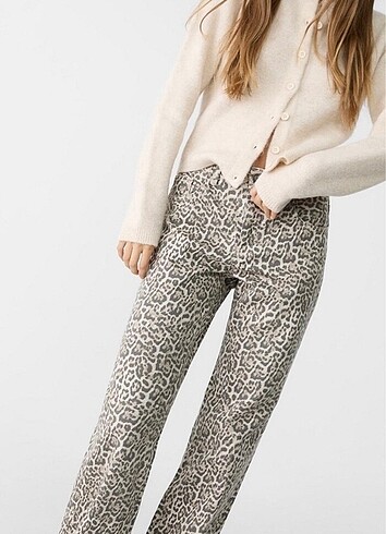 Stradivarius Stradivarius leopar desenli pantolon