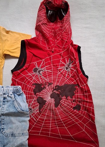 4 Yaş Beden Erkek Çocuk Renkli Batik Desenli Tişört