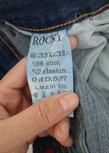 32 Beden Mavi Drapeli Kadın Denim Pantolon