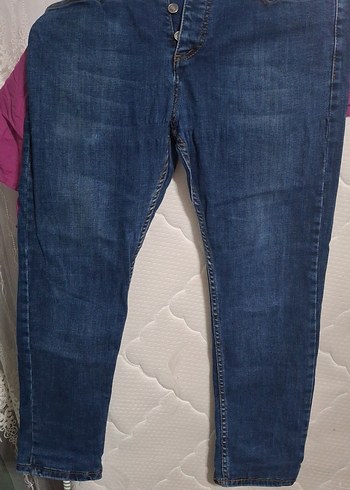 32 Beden mavi Renk Mavi Drapeli Kadın Denim Pantolon