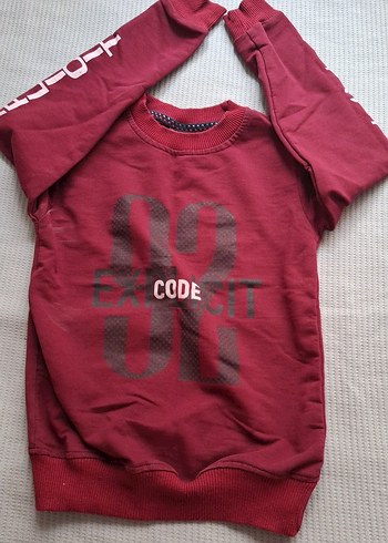 Erkek Çocuk Kırmızı Baskılı Sweatshirt