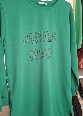 Yeşil Pul Detaylı Uzun Kollu Kadın Sweatshirt