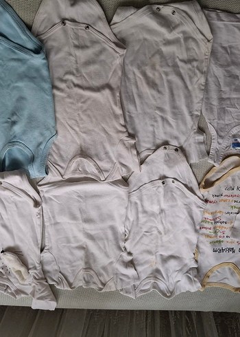 Beyaz Pamuklu Erkek Bebek Askılı Body - Görsel 2