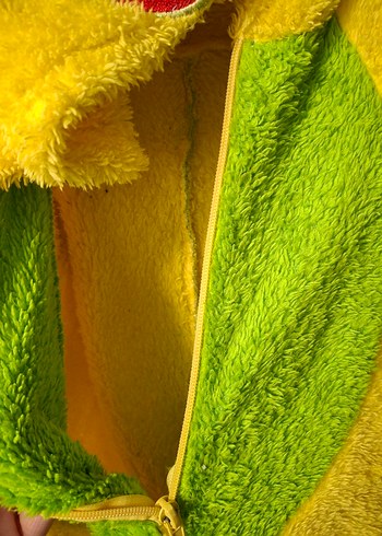 Renkli Fermuarlı Erkek Bebek Peluş Tulumu - Görsel 4