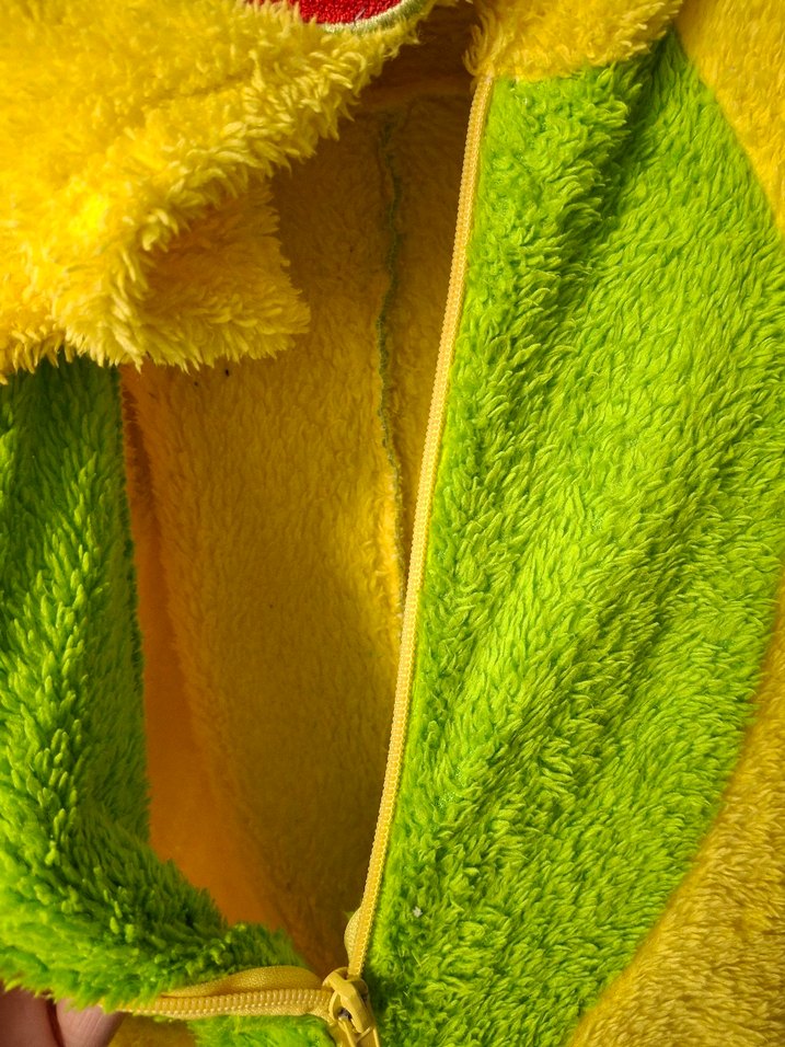 Renkli Fermuarlı Erkek Bebek Peluş Tulumu - Görsel 4