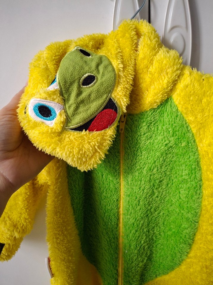 Renkli Fermuarlı Erkek Bebek Peluş Tulumu - Görsel 5