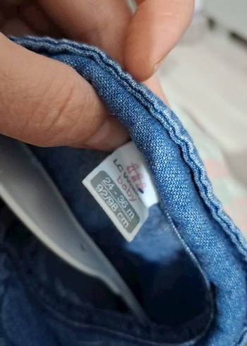 Kız Çocuk Kot Gömlek Düğmeli Uzun Kollu - Görsel 5