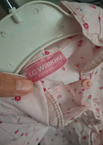 Kız Çocuk Pembe Çiçekli Kısa Kollu Gömlek - Görsel 4