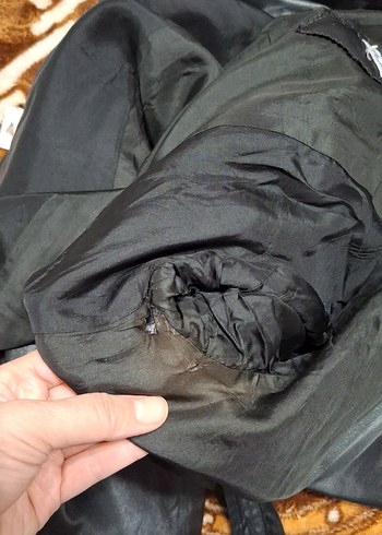 Siyah Deri Midi Kadın Trençkot - Görsel 11