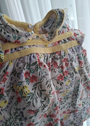 Çiçek Desenli Kız Çocuk Askılı tisört - Görsel 2