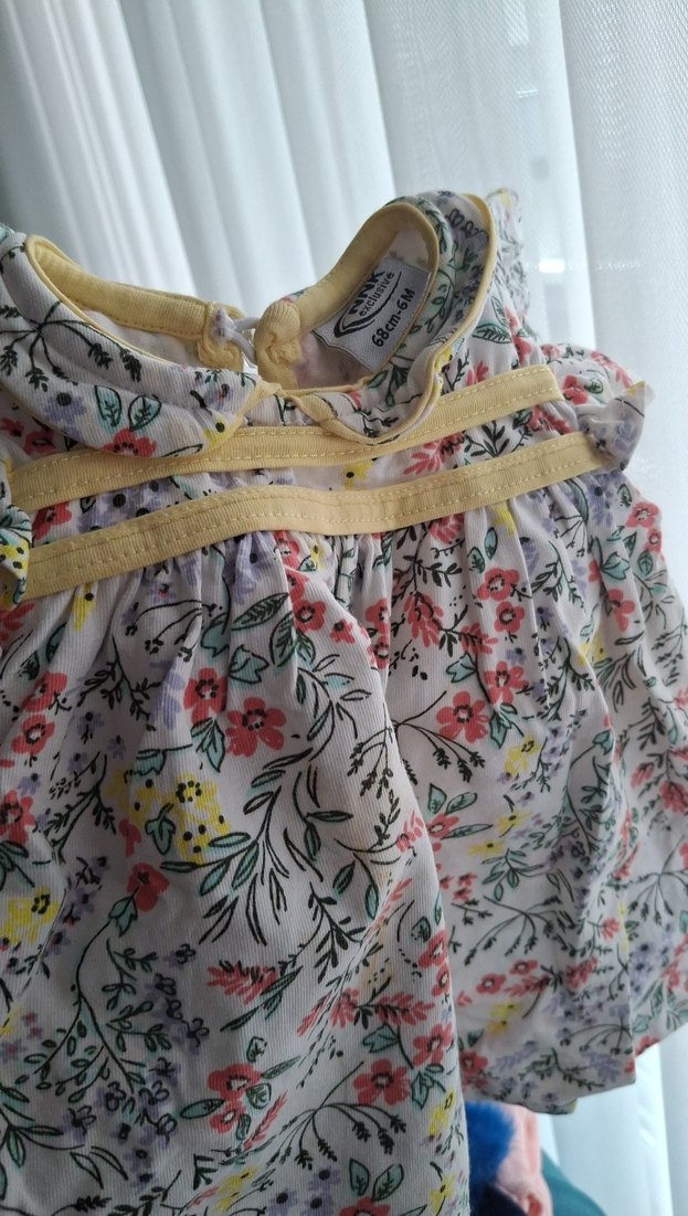 Çiçek Desenli Kız Çocuk Askılı tisört - Görsel 2