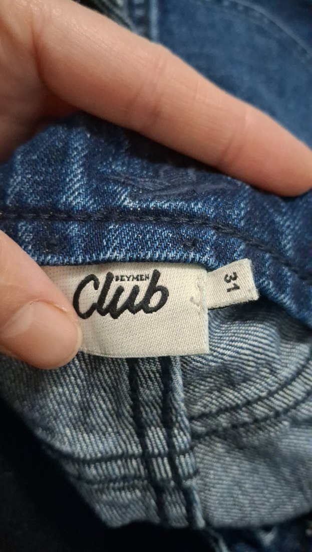 kadın Mavi Bol Kesim Denim Pantolon - Görsel 5