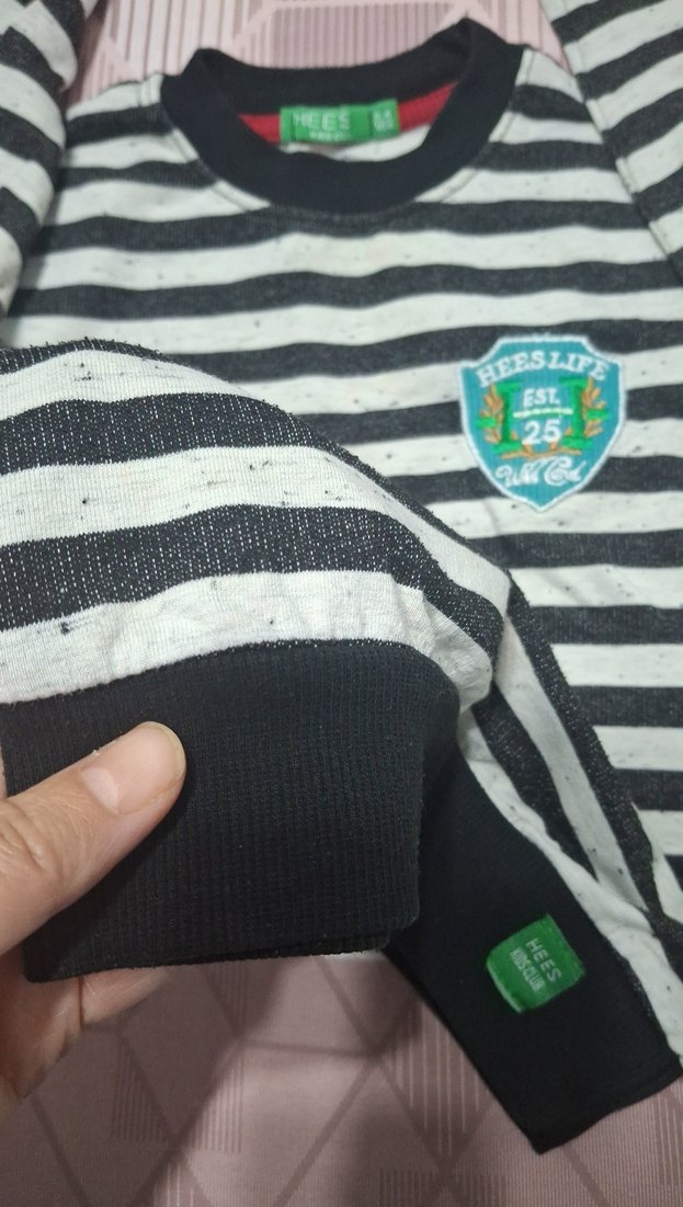 Gri Çizgili Erkek Çocuk Sweatshirt - Görsel 3