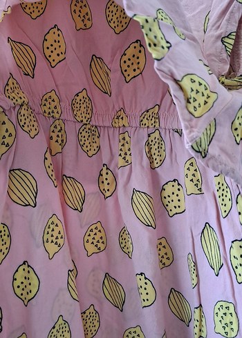 Koton Kız Çocuk Pembe Renkli Baskılı Elbise