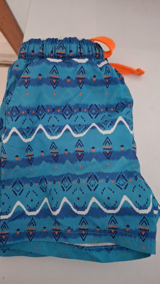 Turkuaz Bağcıklı Erkek Çocuk Mayo Şortu - Görsel 2