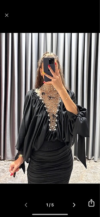 La perla Özel el işçiliği taşlı abiye alt üst takım
