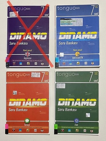 Tonguç 7. Sınıf Dinamo soru bankası çözülmüş kitaplar tane fiyat