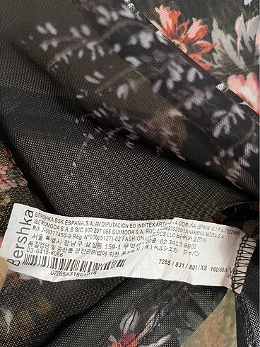 xs Beden çeşitli Renk Bershka tul transparan bluz