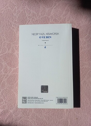  Necip Fazıl Kısakürek O ve Ben Kitap