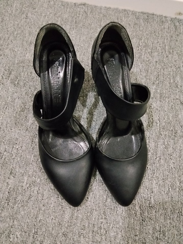 Siyah Stiletto Topuklu Kadın Gece Ayakkabısı - Görsel 2