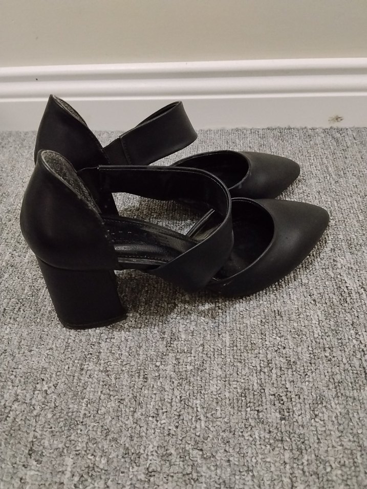 Siyah Stiletto Topuklu Kadın Gece Ayakkabısı - Görsel 3