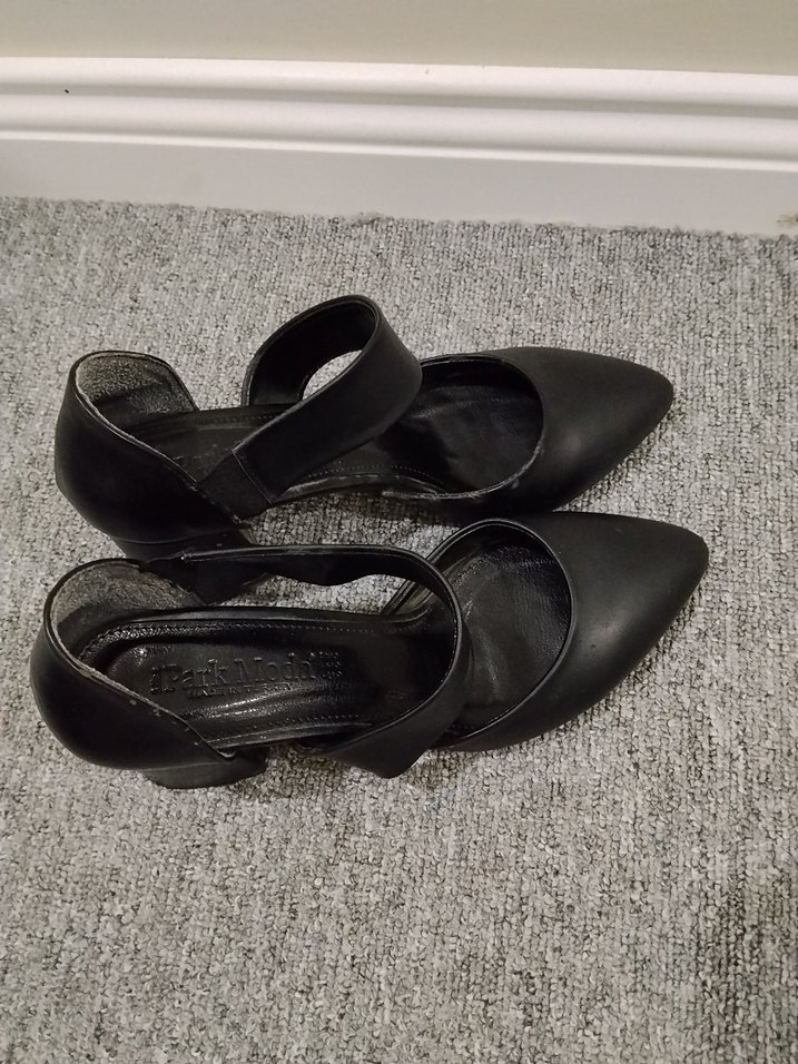 Siyah Stiletto Topuklu Kadın Gece Ayakkabısı - Görsel 4