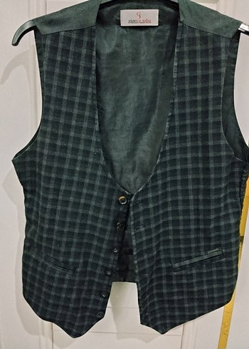 Düğmeli Gri Erkek Yelek - Görsel 2