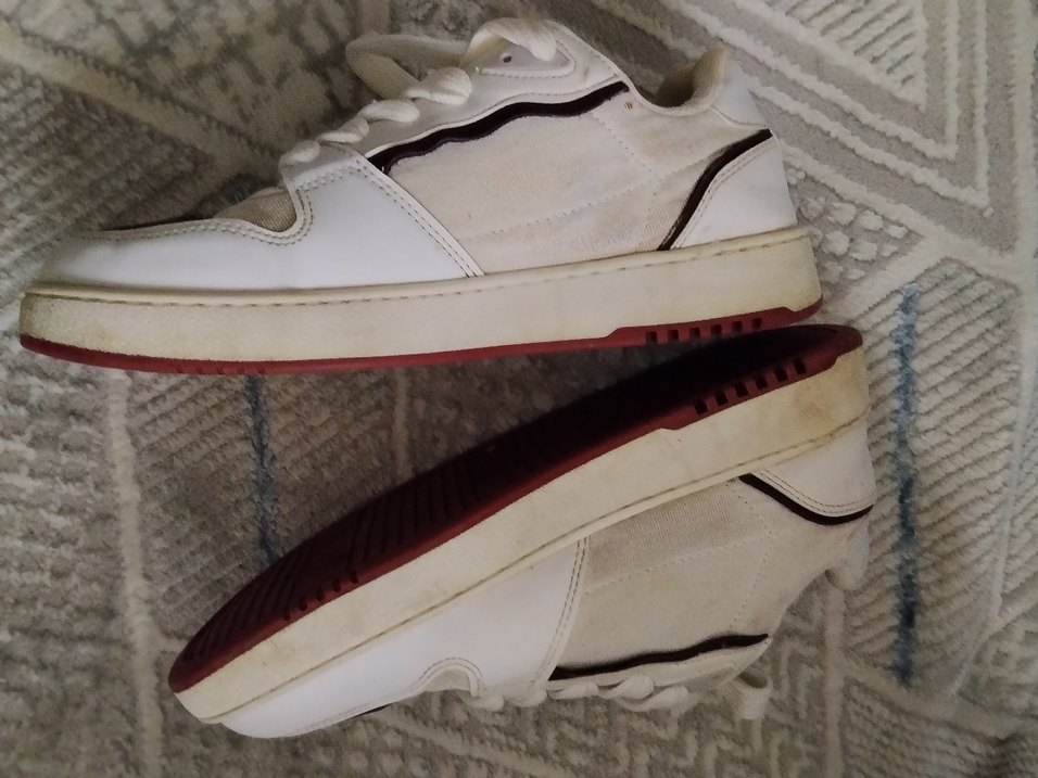 Beyaz Bağcıklı Düz Taban Kadın Spor Ayakkabı - Görsel 4