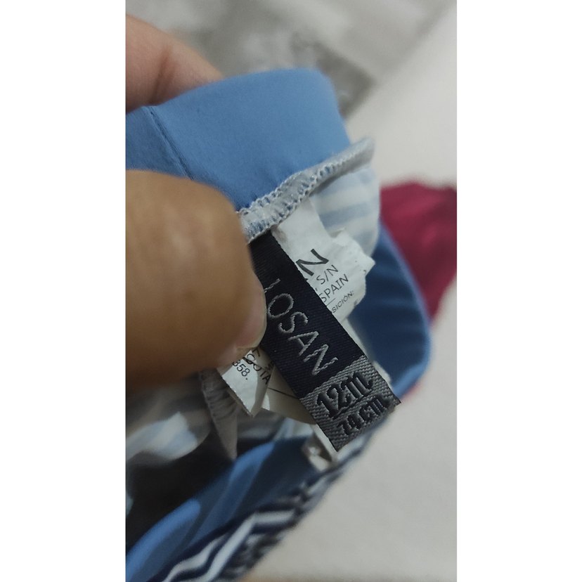 Erkek Çocuk Mavi Çizgili Deniz Şortu - Görsel 3