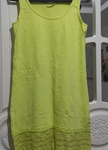 l Beden yeşil Renk Mini elbise yada tunik