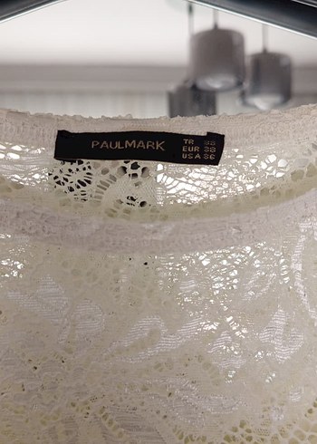 Paulmark Dantel Detaylı midi boy elbise