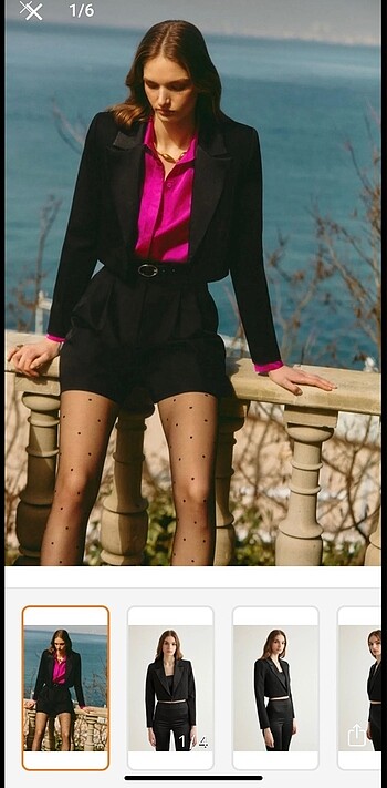 Crop blazer ceket