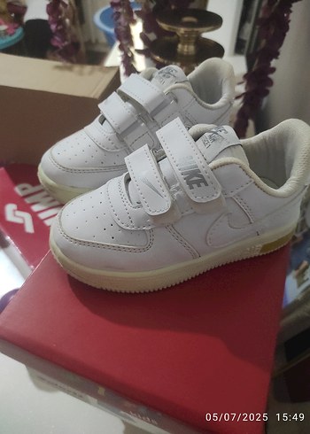 Beyaz Erkek Çocuk Spor Ayakkabı Velcro