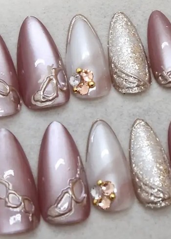 Bej Pastel Tırnak Süslemeleri nail art - Görsel 2