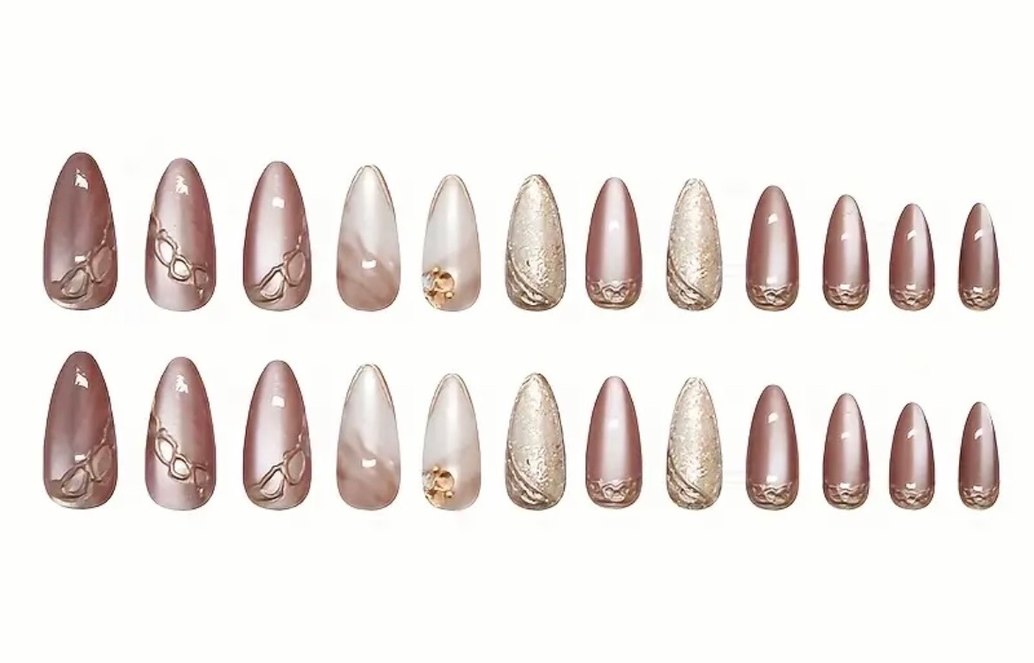 Bej Pastel Tırnak Süslemeleri nail art - Görsel 3